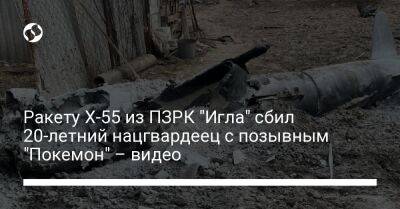 Ракету Х-55 из ПЗРК "Игла" сбил 20-летний нацгвардеец с позывным "Покемон" – видео