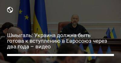 Шмыгаль: Украина должна быть готова к вступлению в Евросоюз через два года – видео
