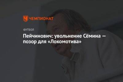 Пейчинович: увольнение Сёмина — позор для «Локомотива»