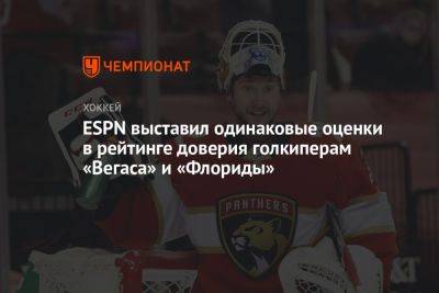 ESPN выставил одинаковые оценки в рейтинге доверия голкиперам «Вегаса» и «Флориды»