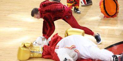 На матче НБА Конор Макгрегор нокаутировал маскота баскетбольной команды — видео