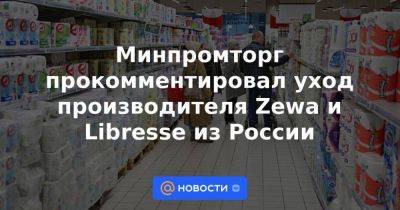 Минпромторг прокомментировал уход производителя Zewa и Libresse из России