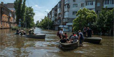 Каховская ГЭС: на Херсонщине уровень воды упал почти на четыре метра