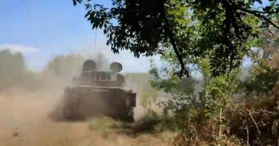Бригада морской пехоты ВСУ уничтожила российскую БМП и минометный расчет (видео)