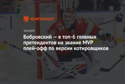 Бобровский — в топ-6 главных претендентов на звание MVP плей-офф по версии котировщиков