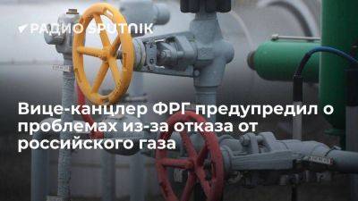 Вице-канцлер ФРГ: полный отказ от российского газа приведет к краху экономики