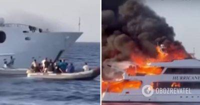 В Египте произошел масштабный пожар на туристической яхте - фото, видео
