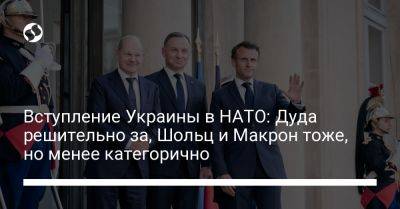Вступление Украины в НАТО: Дуда решительно за, Шольц и Макрон тоже, но менее категорично