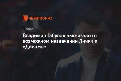 Владимир Габулов высказался о возможном назначении Лички в «Динамо»