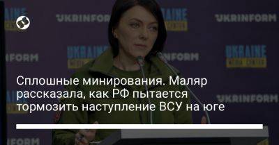 Сплошные минирования. Маляр рассказала, как РФ пытается тормозить наступление ВСУ на юге