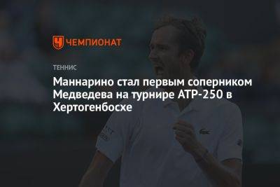 Маннарино стал первым соперником Медведева на турнире ATP-250 в Хертогенбосхе