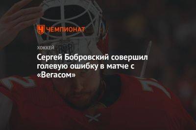 Сергей Бобровский совершил голевую ошибку в матче с «Вегасом»
