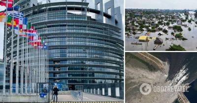 Подрыв Каховской ГЭС – Европарламент осудил российское преступление на Каховской ГЭС – заявление
