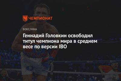 Геннадий Головкин - Геннадий Головкин освободил титул чемпиона мира в среднем весе по версии IBO - championat.com