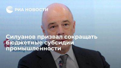 Силуанов призвал стимулировать спрос и сокращать бюджетные субсидии промышленности