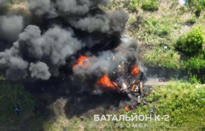 "Красиво горит": На Лисичанском направлении украинские воины уничтожили технику оккупантов