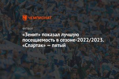 «Зенит» показал лучшую посещаемость в сезоне-2022/2023. «Спартак» — пятый
