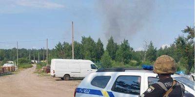 Из-за ракетных обстрелов. Под Киевом загорелся лес, на бывших позициях окупантов массово детонируют снаряды — видео