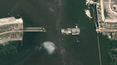 Подорванная Каховская ГЭС: обнародовали новые спутниковые снимки