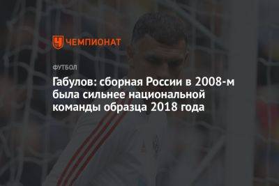 Габулов: сборная России в 2008-м была сильнее национальной команды образца 2018 года