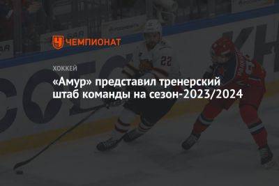 «Амур» представил тренерский штаб команды на сезон-2023/2024