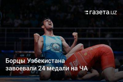 Борцы Узбекистана завоевали 24 медали на ЧА
