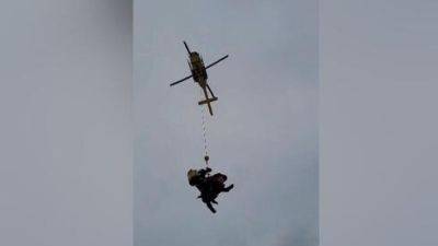 Видео: раненого израильтянина спасли в горах Австрии с помощью вертолета