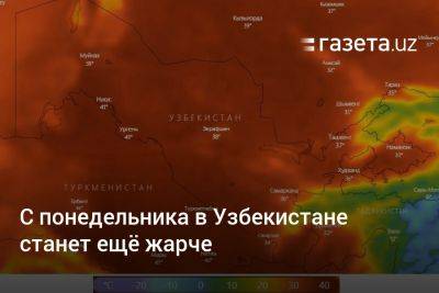 С понедельника в Узбекистане станет ещё жарче