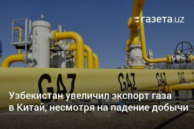 Узбекистан в мае увеличил экспорт газа в Китай, несмотря на падение добычи