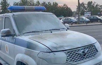 В Гродно 50-летняя женщина подожгла милицейский автомобиль