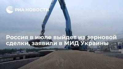 Посол в МИД Украины Трофимцева: Россия в июле не будет продлевать зерновую сделку