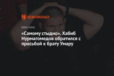 «Самому стыдно». Хабиб Нурмагомедов обратился с просьбой к брату Умару