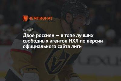 Двое россиян — в топе лучших свободных агентов НХЛ по версии официального сайта лиги