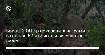 Бойцы 3 ОШБр показали, как громили батальон 57-й бригады оккупантов – видео