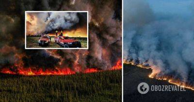Лесные пожары в Канаде - для борьбы с огнем не хватает спасателей - видео