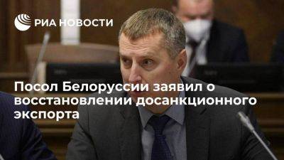 Посол Крутой заявил о восстановлении докризисного экспорта калия и нефтепродуктов