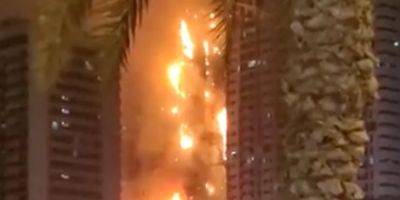 В ОАЭ загорелся 36-этажный небоскреб — видео