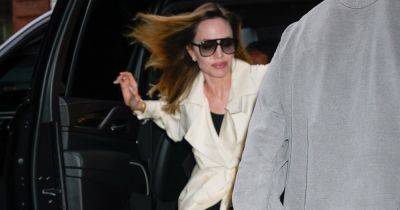 Анджелина Джоли в Нью-Йорке выгуляла стильные тренчи и провела время са взрослыми детьми