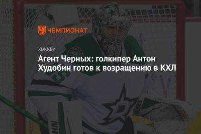 Агент Черных: голкипер Антон Худобин готов к возращению в КХЛ