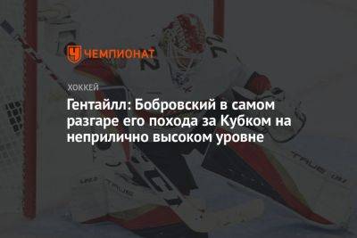 Гентайлл: Бобровский в самом разгаре его похода за Кубком на неприлично высоком уровне