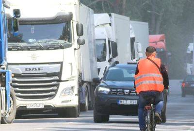 Очереди грузовиков на границе Литвы с Беларусью значительно сократились