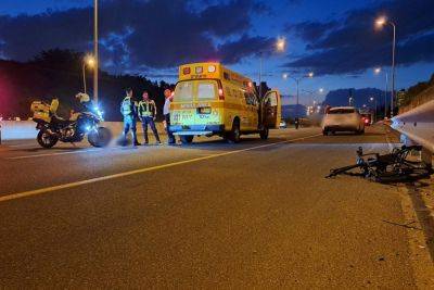 Драматическое ДТП возле Рош А-Айн: погиб велосипедист, мотоциклист в критическом состоянии