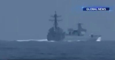 Провокация в Тайванском проливе: Китайский военный корабль едва не столкнулся с эсминцем США (ВИДЕО) - dsnews.ua - Китай - США - Украина - Канада - Тайвань
