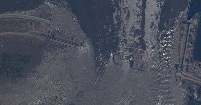 В сети обнародовали первый спутниковый снимок уничтоженной Каховской ГЭС