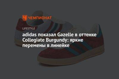 adidas показал Gazelle в оттенке Collegiate Burgundy: яркие перемены в линейке