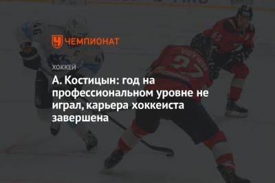 А. Костицын: год на профессиональном уровне не играл, карьера хоккеиста завершена