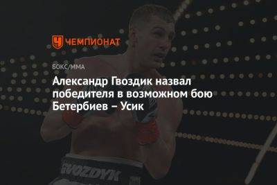 Александр Гвоздик назвал победителя в возможном бою Бетербиев – Усик