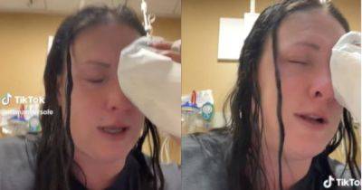 "Моя ошибка": женщина заклеила глаз, перепутав глазные капли с клеем для ногтей (видео)