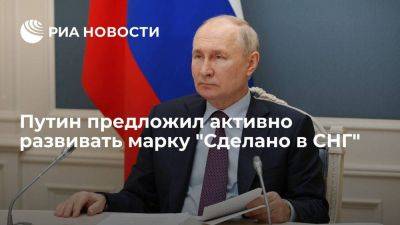 Путин призвал активно развивать марку "Сделано в СНГ" и наращивать кооперацию в регионе