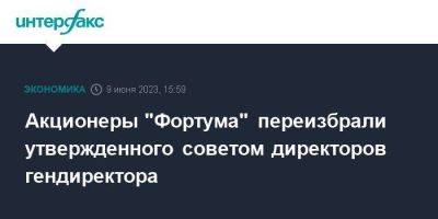 Акционеры "Фортума" переизбрали утвержденного советом директоров гендиректора
